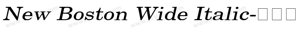 New Boston Wide Italic字体转换